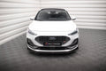 Maxton Design Street+ Spoilerlippe Front Ansatz V.5 passend für Ford Focus ST / ST-Line Mk4 Facelift schwarz Hochglanz