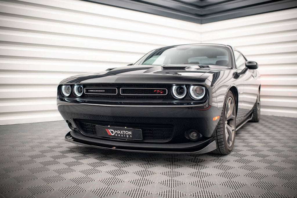 Maxton Design Street+ Spoilerlippe Front Ansatz passend für Dodge Challenger RT Mk3 Facelift schwarz Hochglanz
