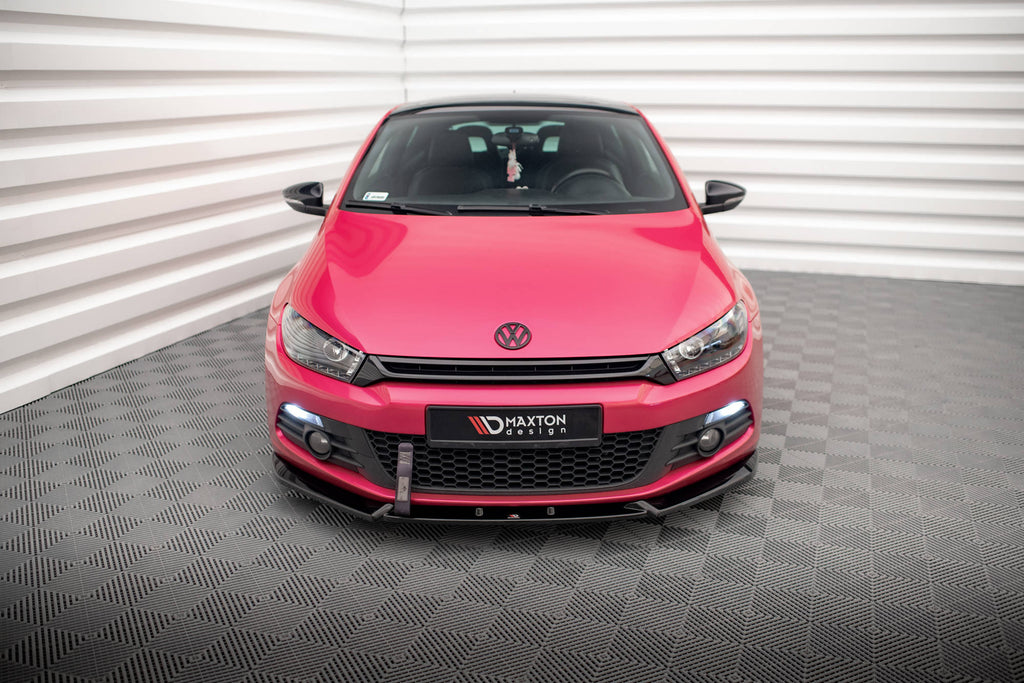 Maxton Design Street+ Spoilerlippe Front Ansatz V.3 passend für VW Scirocco Mk3 schwarz Hochglanz