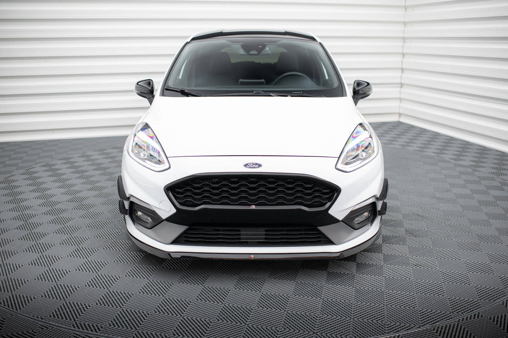 Maxton Design Street+ Spoilerlippe Front Ansatz V.6 passend für Ford Fiesta Mk8 ST / ST-Line schwarz Hochglanz