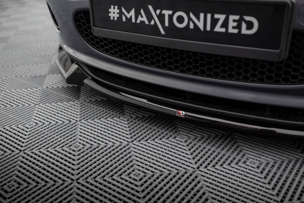 Maxton Design Street+ Spoilerlippe Front Ansatz V.2 passend für Mazda MX5 NC (Mk3) schwarz Hochglanz