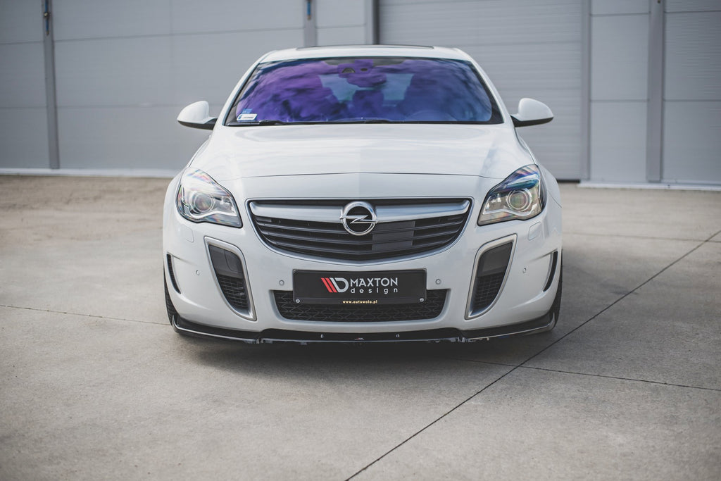 Maxton Design Street+ Spoilerlippe Front Ansatz V.1 passend für Opel Insignia Mk. 1 OPC Facelift schwarz Hochglanz