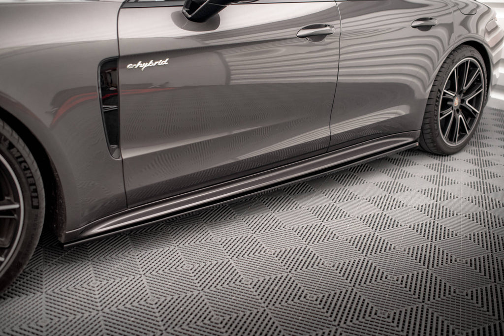 Maxton Design Street+ Seitenschweller Leisten passend für V.1 passend für Porsche Panamera Turbo S E-Hybrid / Panamera E-Hybrid / Panamera 4S 971 schwarz Hochglanz