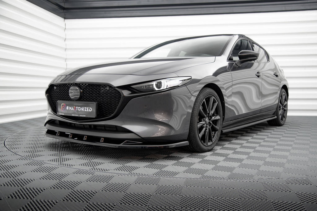 Maxton Design Street+ Seitenschweller Leisten passend für Mazda 3 Mk4 schwarz Hochglanz