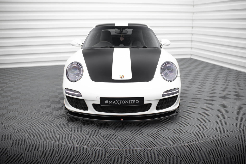 Maxton Design Street+ Spoilerlippe Front Ansatz V.2 passend für Porsche 911 Carrera 997 Facelift schwarz Hochglanz