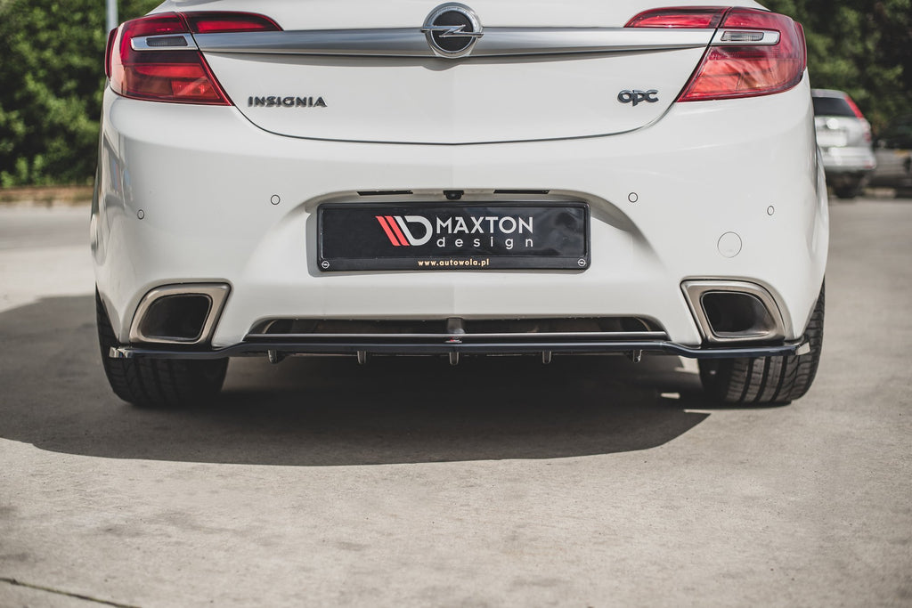 Maxton Design Street+ Mittlerer Diffusor RACE passend für Opel Insignia Mk. 1 OPC Facelift schwarz Hochglanz
