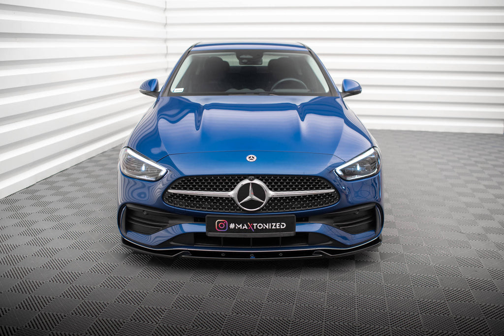 Maxton Design Street+ Spoilerlippe Front Ansatz V.1 passend für Mercedes-Benz C AMG-Line / 43 AMG W206 schwarz Hochglanz