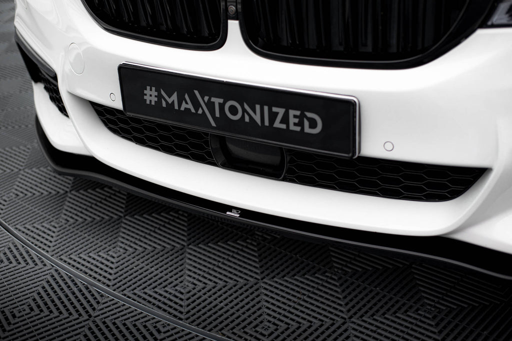Maxton Design Street+ Spoilerlippe Front Ansatz V.2 passend für BMW 5er M-Paket / M550d / M550i G30/ G31 M-Paket schwarz Hochglanz