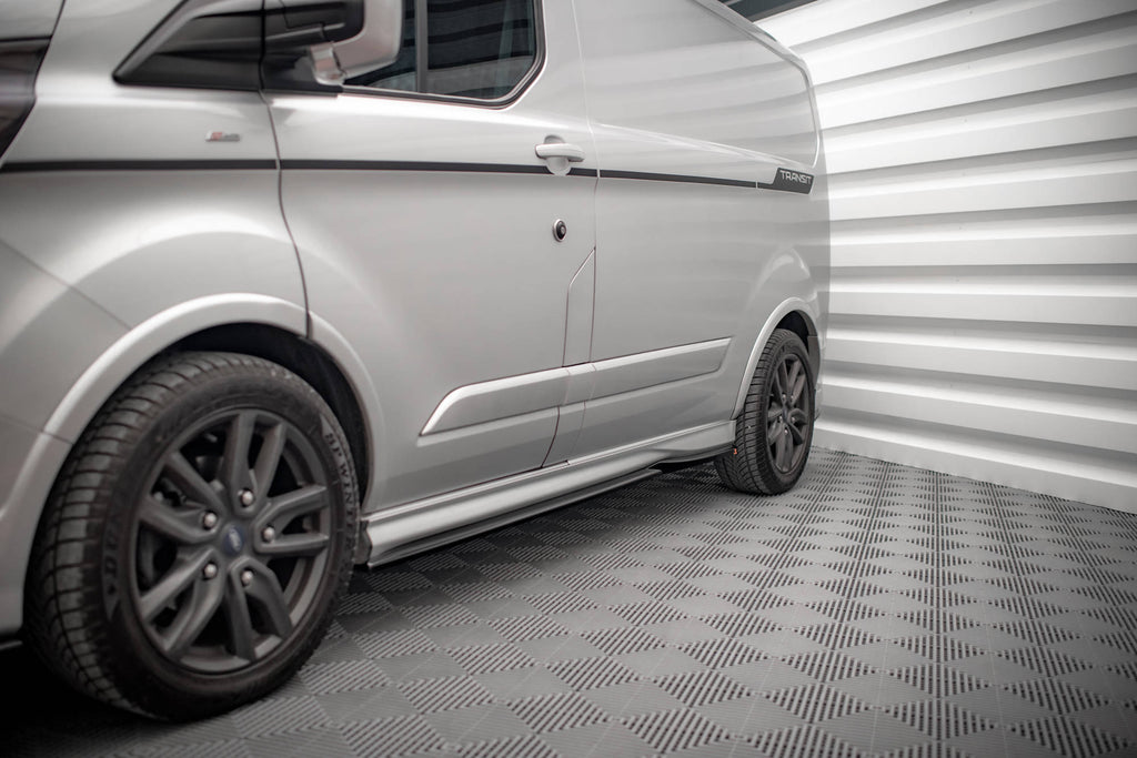 Maxton Design Street+ Seitenschweller Leisten passend für Ford Transit Custom ST-Line Mk1 Facelift schwarz Hochglanz