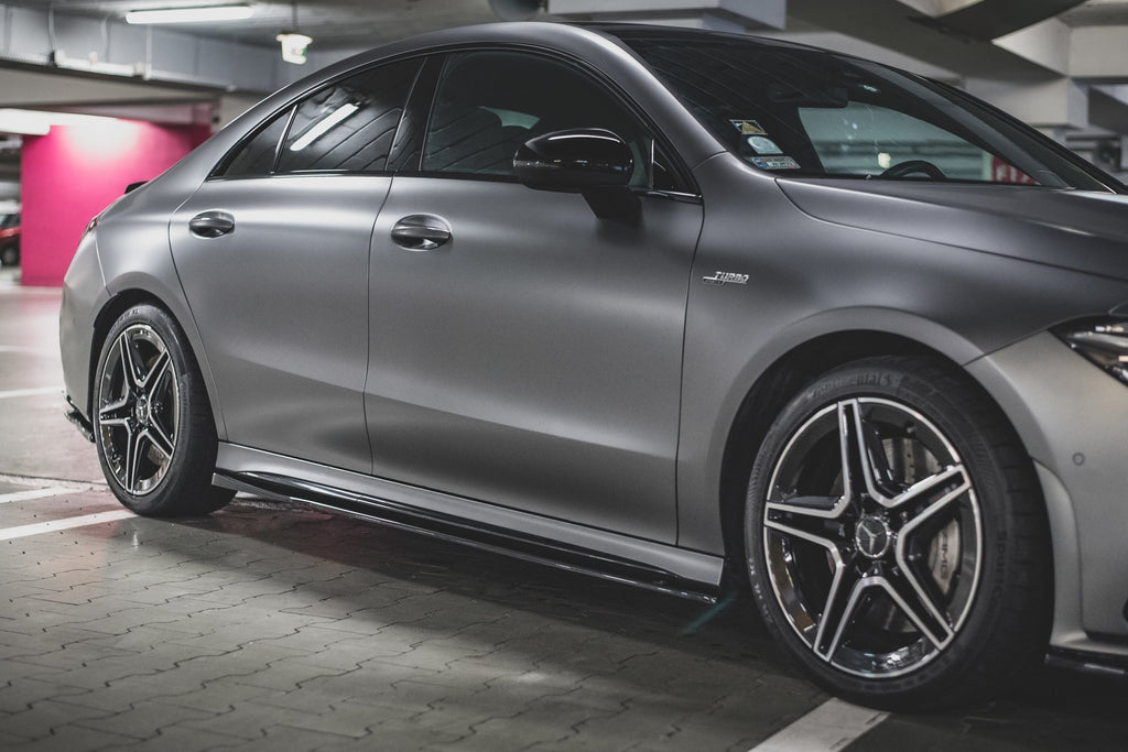 Maxton Design Street+ Seitenschweller Leisten passend für Mercedes-AMG CLA 35 / 45 C118 schwarz Hochglanz