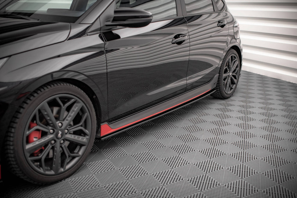Maxton Design Street+ Seitenschweller Leisten passend für Hyundai I20 N Mk3 schwarz Hochglanz