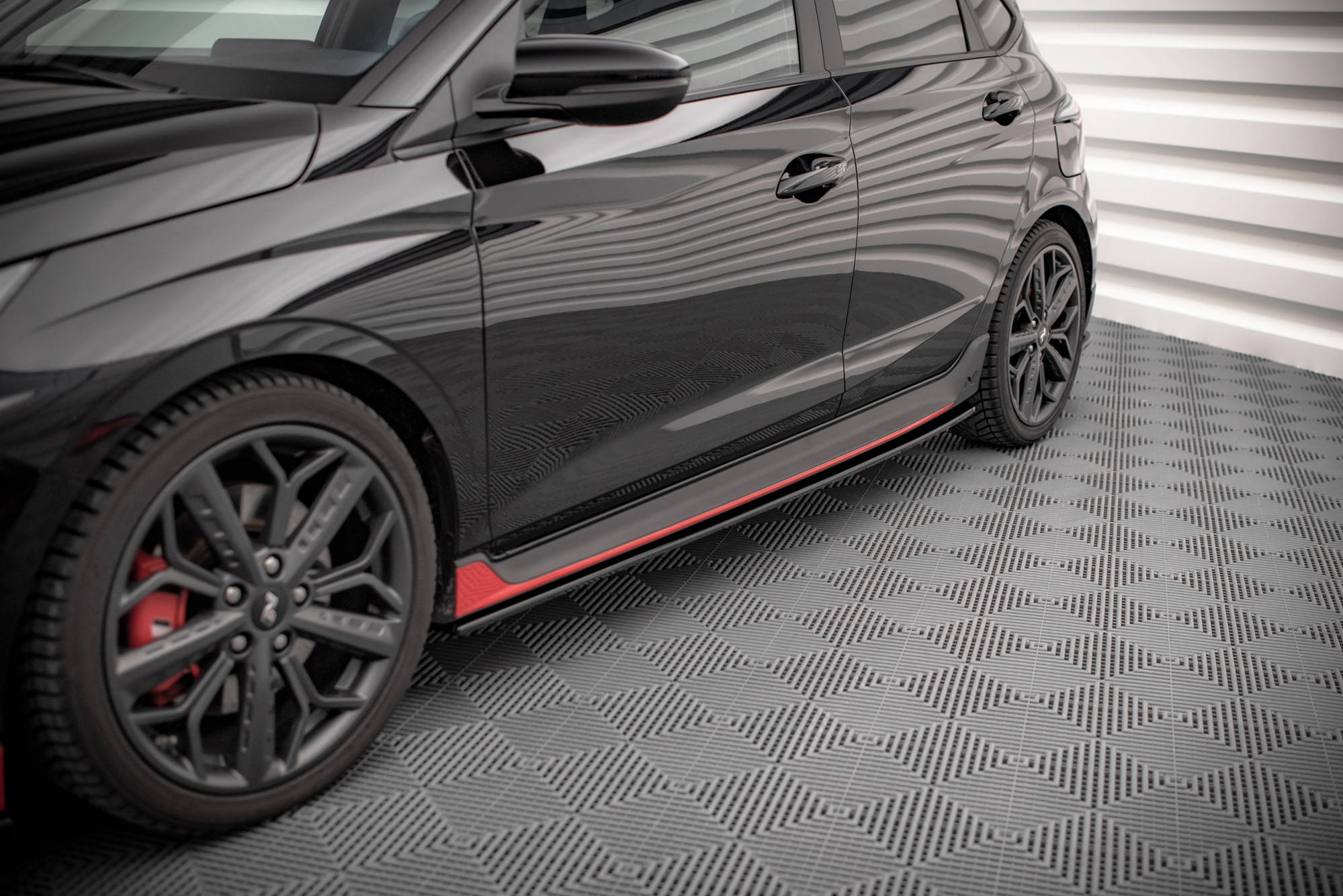 Maxton Design Street+ Seitenschweller Leisten passend für Hyundai I20 N Mk3 schwarz Hochglanz