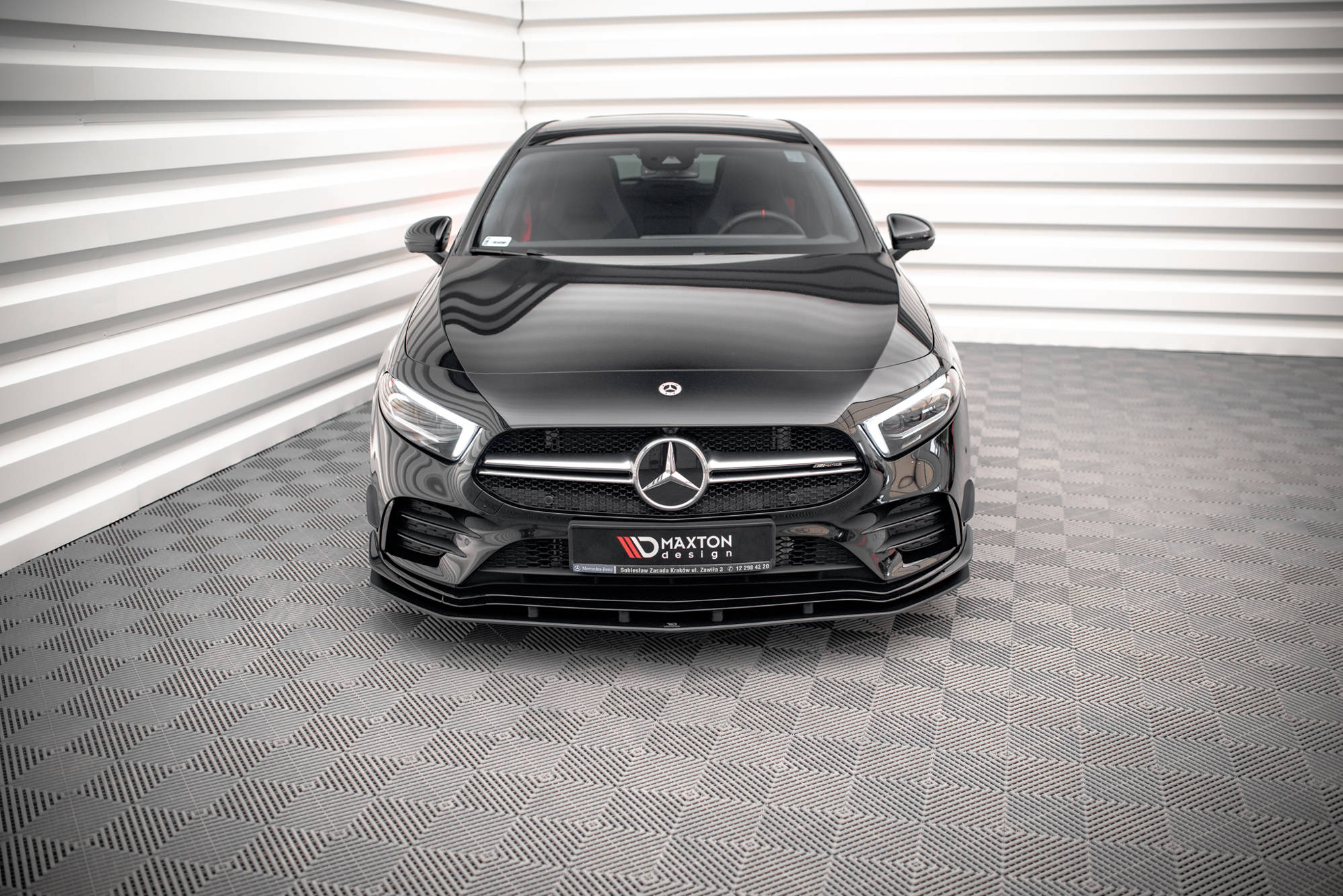 Maxton Design Street Pro Street+ Spoilerlippe Front Ansatz passend für Mercedes A35 AMG / AMG-Line Aero Pack W177