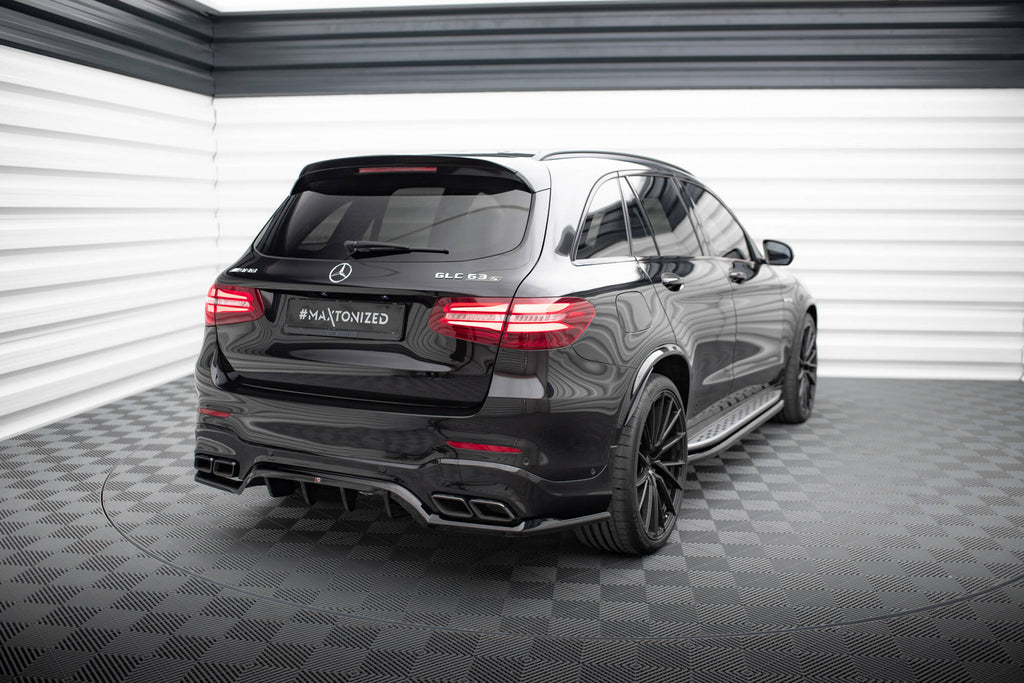 Maxton Design Street+ Mittlerer Diffusor RACE passend für V.1 Mercedes-AMG GLC 63 SUV X253 schwarz Hochglanz