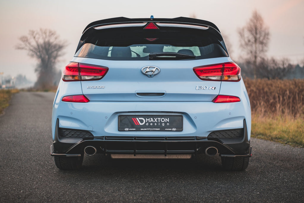 Maxton Design Heck Ansatz Flaps Diffusor V.7 + Flaps passend für Hyundai I30 N Mk3 Hatchback