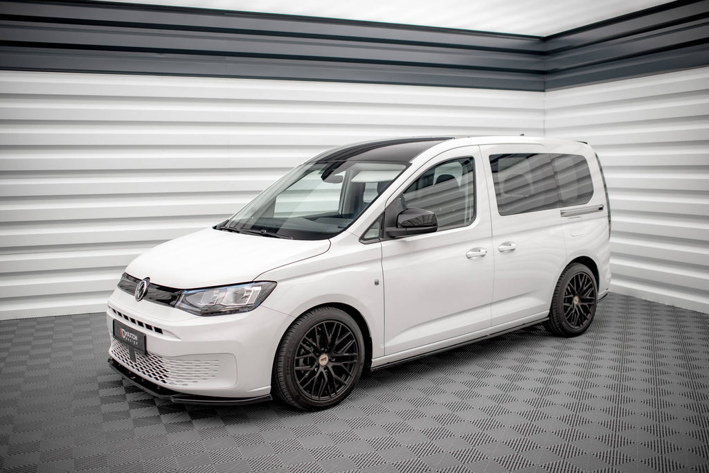 Maxton Design Street+ Seitenschweller Leisten passend für VW Caddy Mk5 / Ford Transit Connect Mk3 schwarz Hochglanz