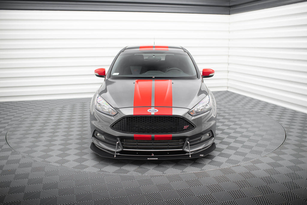 Maxton Design Hybrid Street+ Spoilerlippe Front Ansatz V.1 passend für Ford Focus ST Mk3 FL