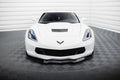 Maxton Design Street+ Spoilerlippe Front Ansatz V.2 passend für Chevrolet Corvette Stingray / Z06 C7 schwarz Hochglanz