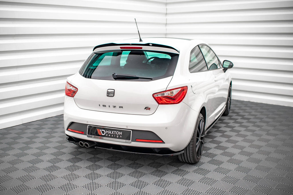 Maxton Design Heck Ansatz Flaps Diffusor passend für Seat Ibiza FR SC Mk4 Facelift schwarz Hochglanz