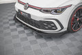 Maxton Design Street Pro Street+ Spoilerlippe Front Ansatz passend für + Flaps passend für VW Golf GTI / GTE / GTD / R-Line Mk8 schwarz Hochglanz