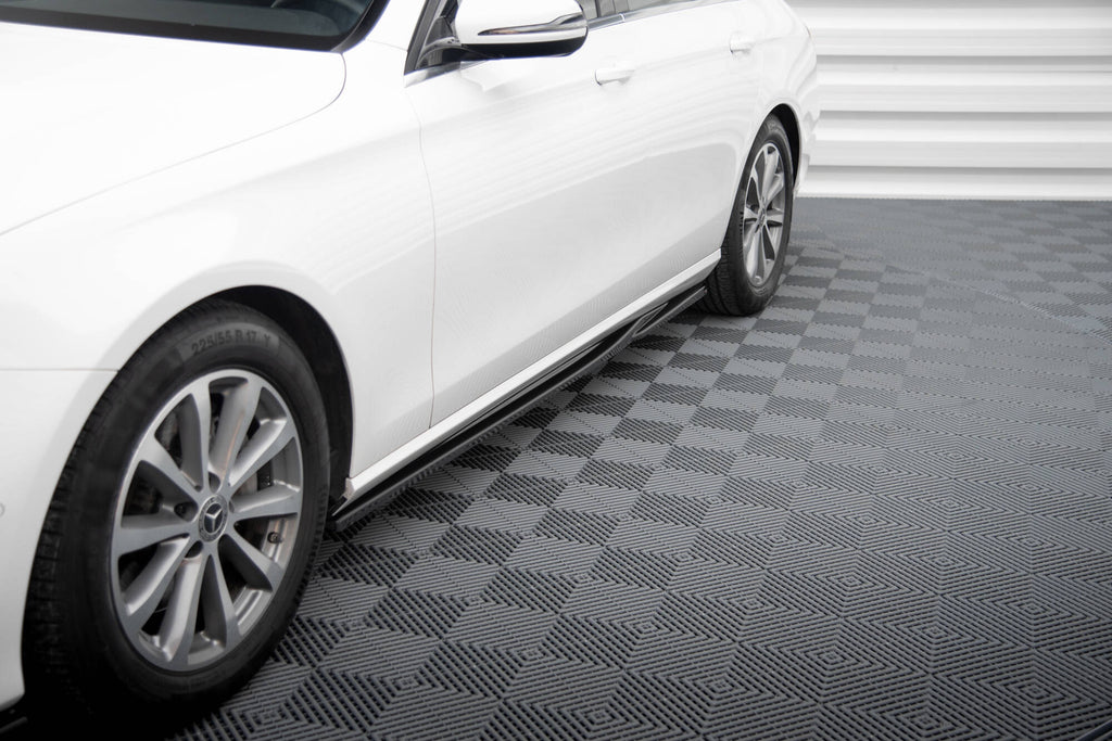 Maxton Design Street+ Seitenschweller Leisten passend für Mercedes-Benz E W213 schwarz Hochglanz