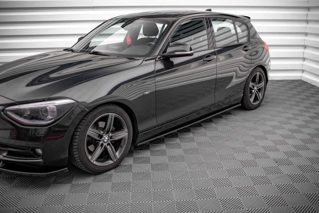 Maxton Design Street+ Seitenschweller Leisten passend für BMW 1er F20 schwarz Hochglanz