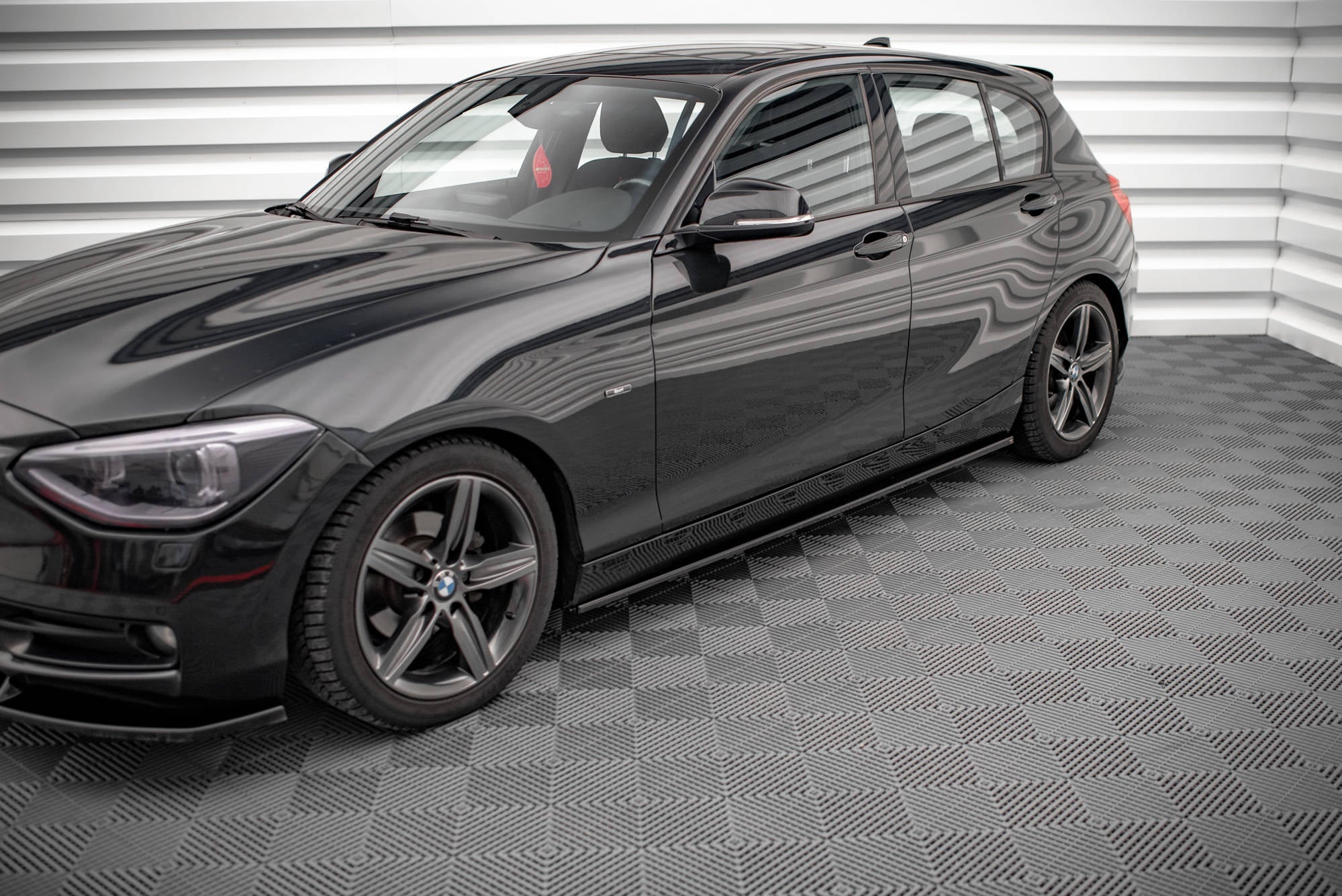 Maxton Design Street+ Seitenschweller Leisten passend für BMW 1er F20 schwarz Hochglanz