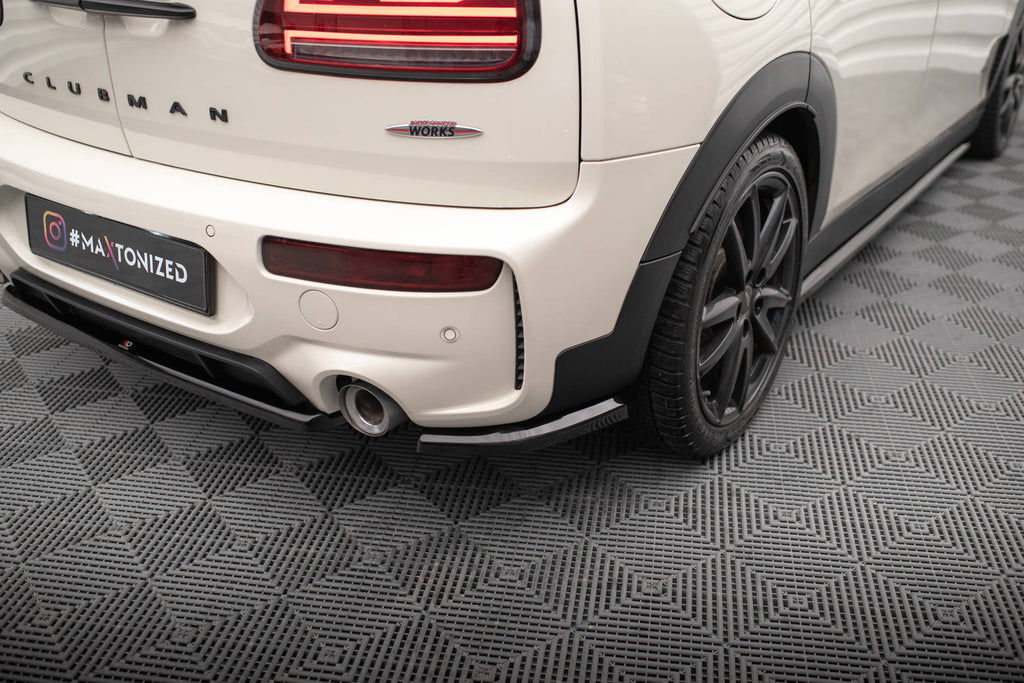 Maxton Design Heck Ansatz Flaps Diffusor V.1 passend für Mini Cooper Clubman John Cooper Works F54 Facelift schwarz Hochglanz