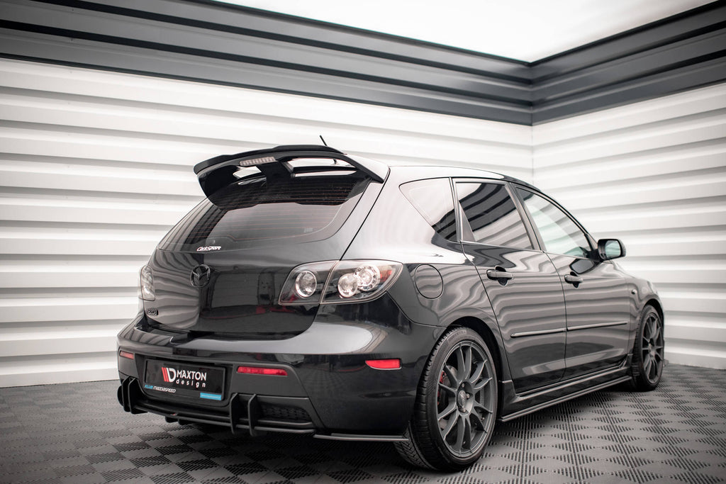 Maxton Design Street Pro Heck Ansatz Flaps Diffusor passend für Mazda 3 MPS Mk1 US-Spec Version