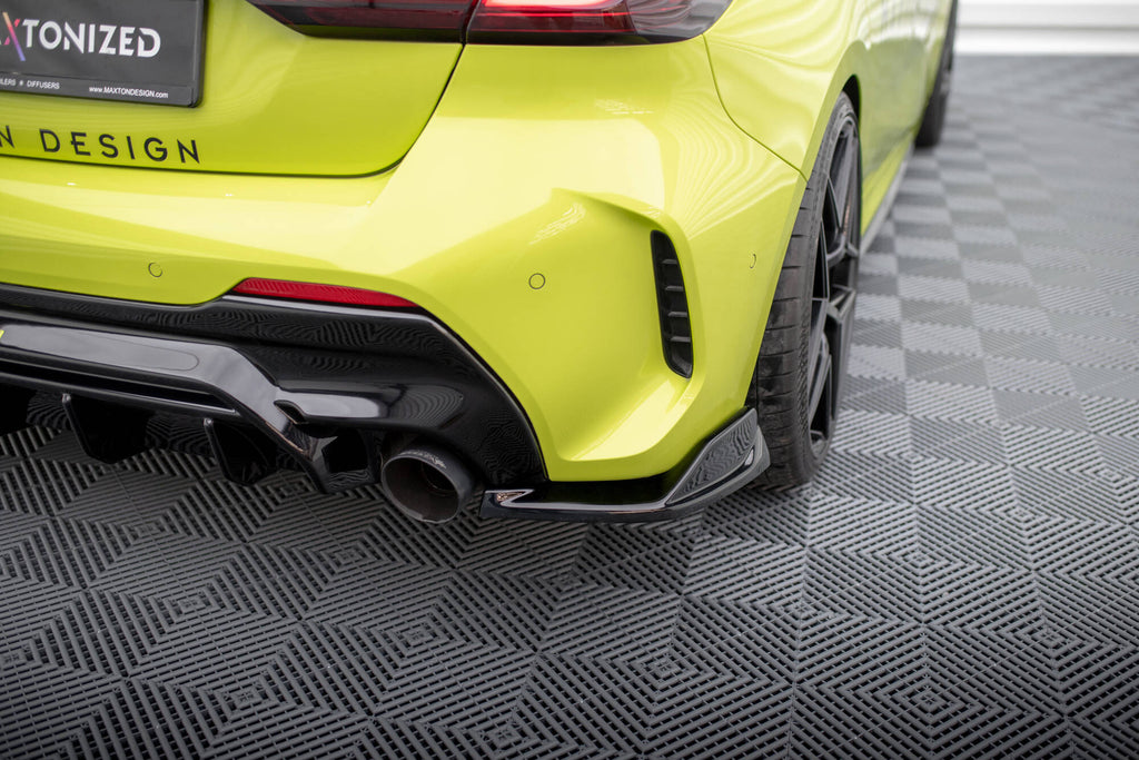 Maxton Design Heck Ansatz Flaps Diffusor V.8 passend für (Für heckansatz v.1) BMW 1er M-Paket / M135i / 128ti F40 schwarz Hochglanz