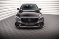 Maxton Design Street+ Spoilerlippe Front Ansatz V.1 passend für Mercedes-Benz C AMG Line Limousine / Coupe / Kombi W205 / C205 / S205 Facelift schwarz Hochglanz