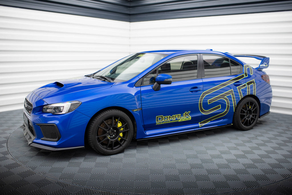 Maxton Design Street+ Seitenschweller Leisten V.2 passend für Subaru WRX STI Mk1 schwarz Hochglanz