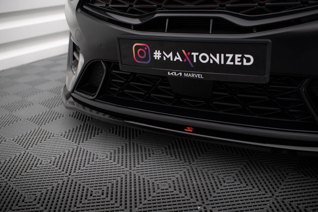 Maxton Design Street+ Spoilerlippe Front Ansatz V.1 passend für Kia Proceed GT Mk3 Facelift / Ceed GT / GT - Line Mk1 Facelift schwarz Hochglanz