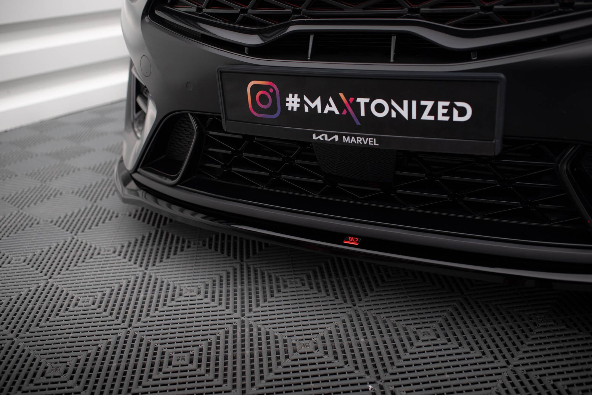 Maxton Design Street+ Spoilerlippe Front Ansatz V.1 passend für Kia Proceed GT Mk3 Facelift / Ceed GT / GT - Line Mk1 Facelift schwarz Hochglanz