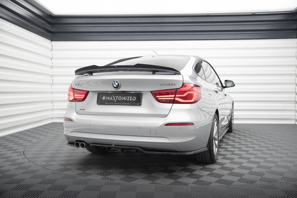 Maxton Design Street+ Mittlerer Diffusor RACE passend für BMW 3er GT F34 Facelift schwarz Hochglanz