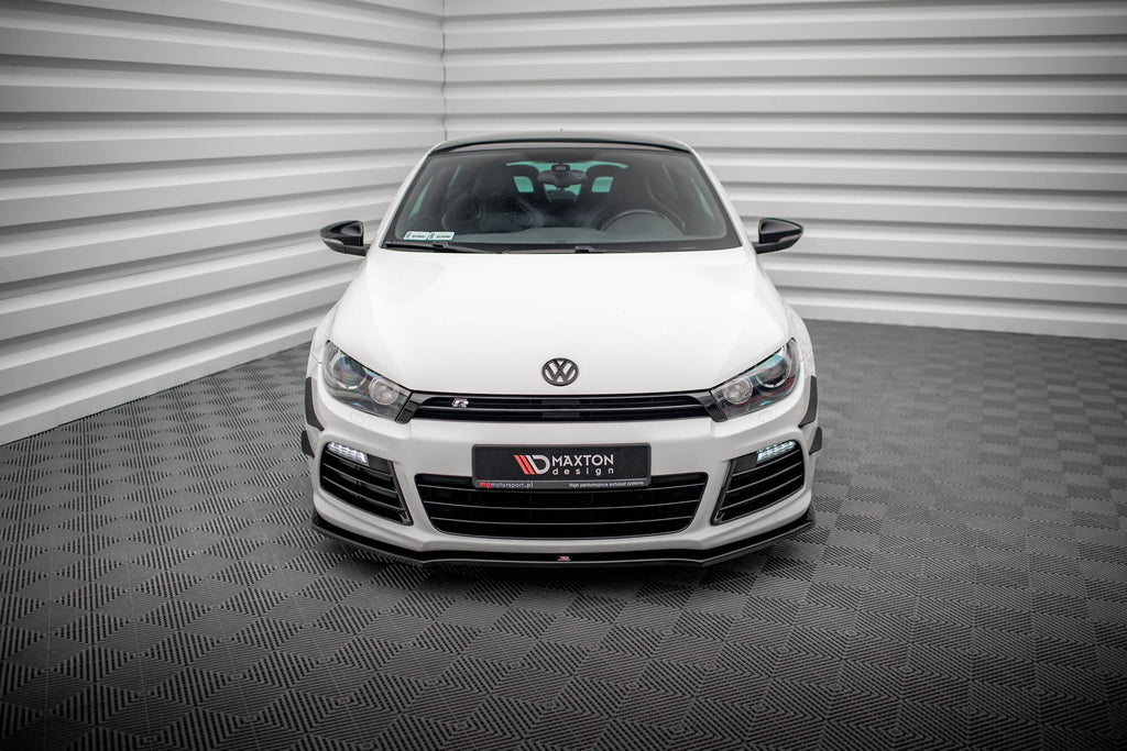 Maxton Design Street+ Spoilerlippe Front Ansatz passend für VW SCIROCCO R ver2 schwarz Hochglanz