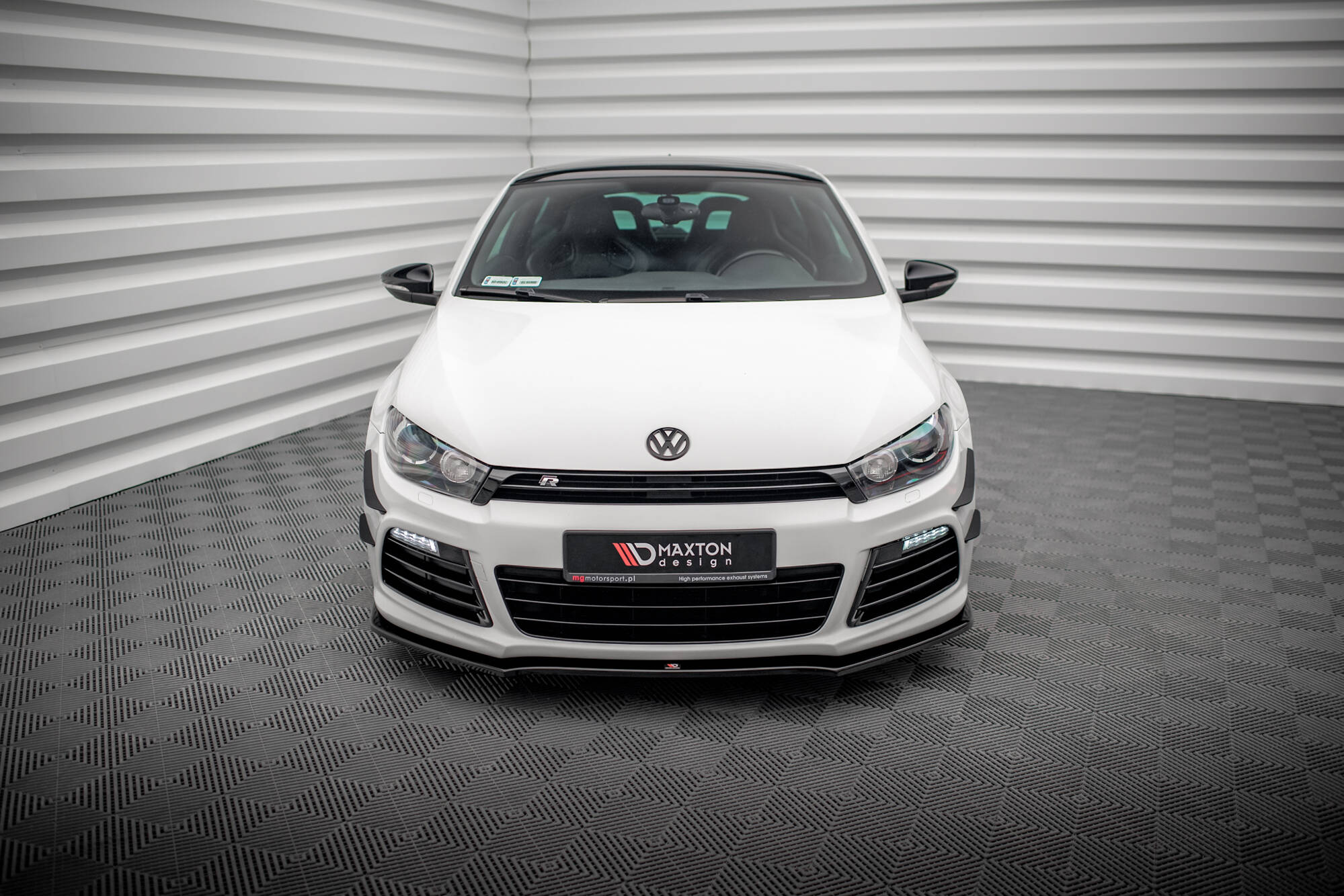 Maxton Design Street+ Spoilerlippe Front Ansatz passend für VW SCIROCCO R ver2 schwarz Hochglanz