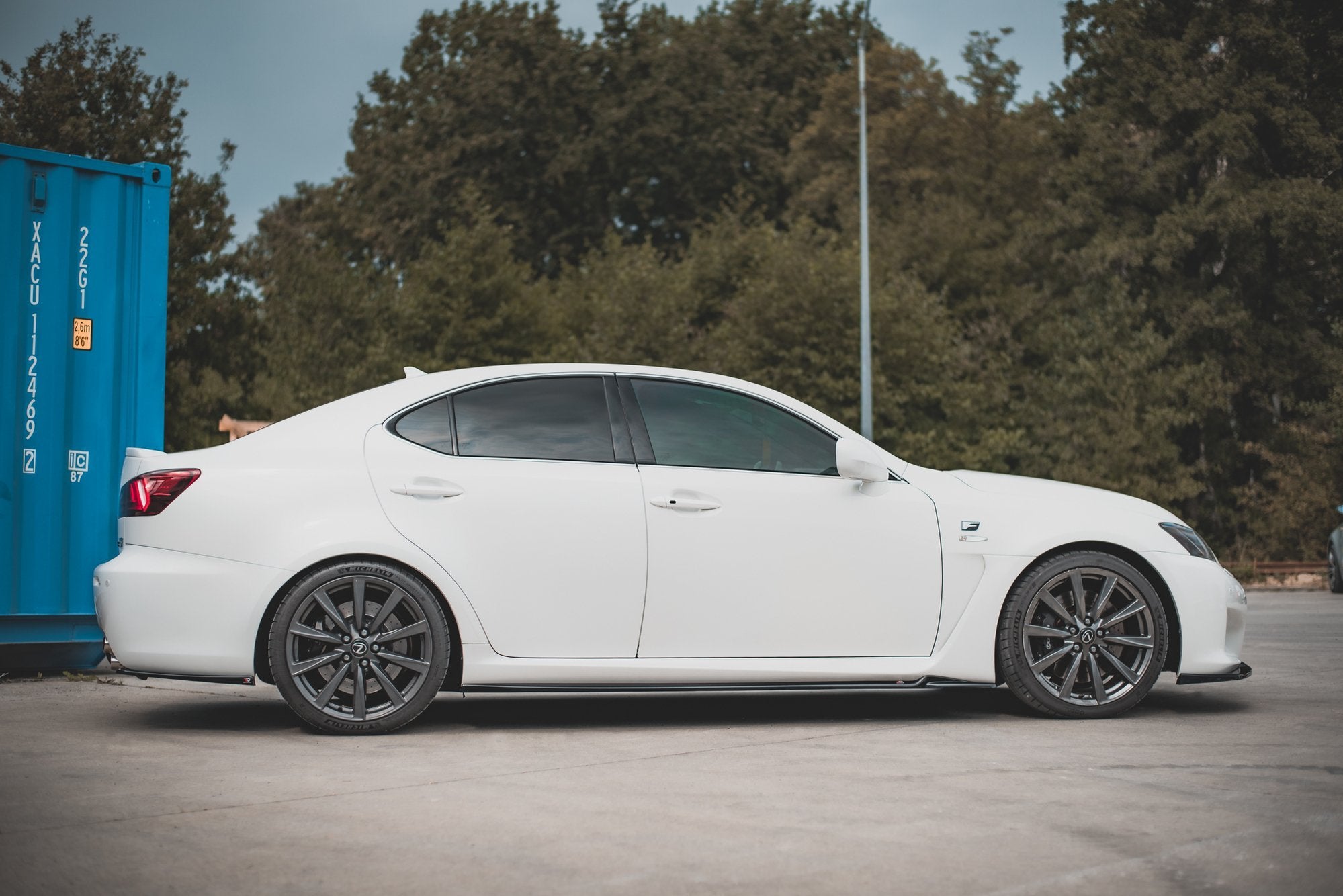 Maxton Design Seitenschweller Ansatz für Lexus IS F Mk2 schwarz matt