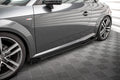 Maxton Design Street Pro Street+ Seitenschweller Leisten + Flaps passend für Audi TT S / S-Line 8S schwarz Hochglanz