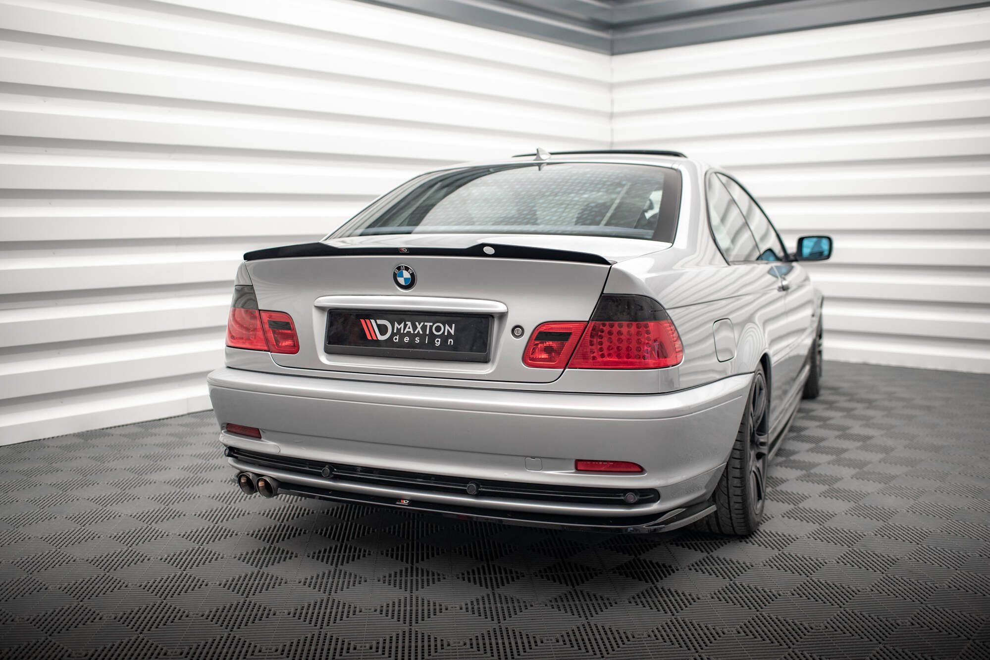 Maxton Design Spoiler CAP V.2 passend für BMW 3er Coupe E46 schwarz Hochglanz