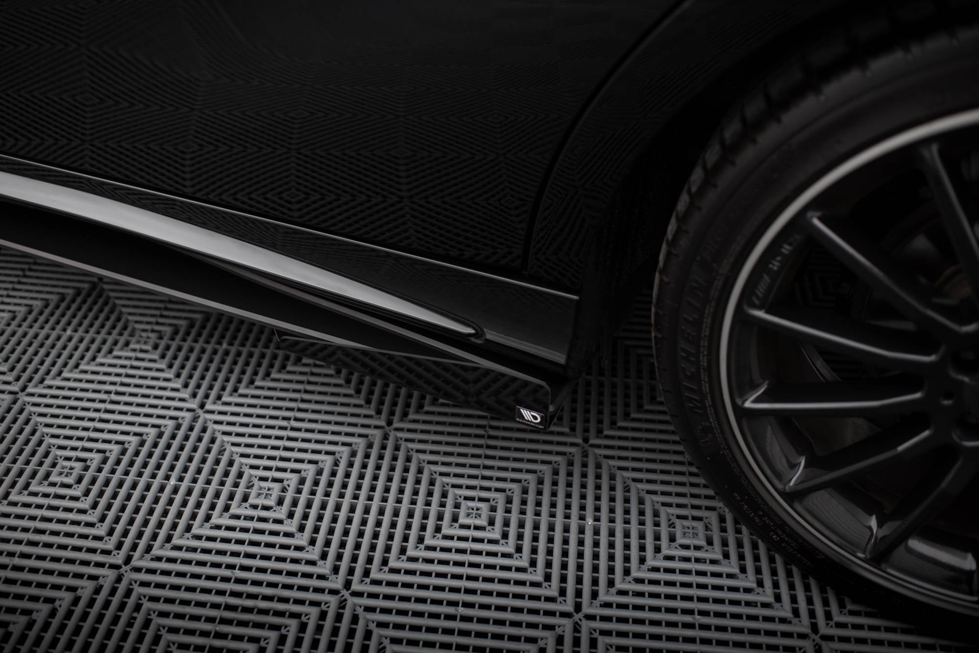 Maxton Design Seitenschweller Flaps passend für Mercedes-Benz A AMG-Line W176 Facelift schwarz Hochglanz