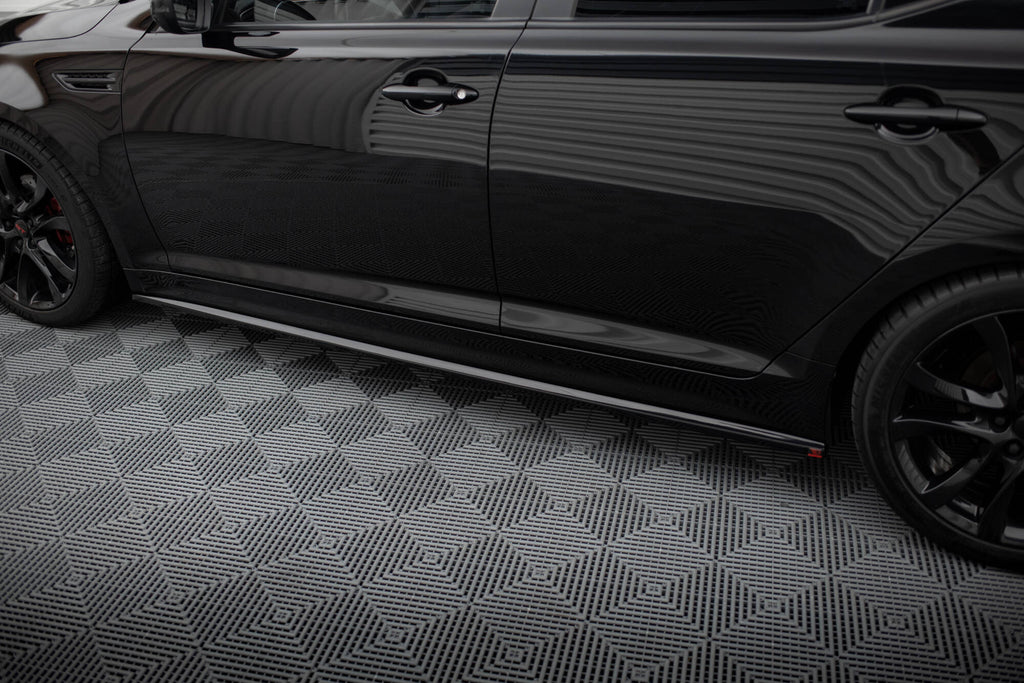 Maxton Design Street+ Seitenschweller Leisten passend für Kia Optima Mk3 schwarz Hochglanz