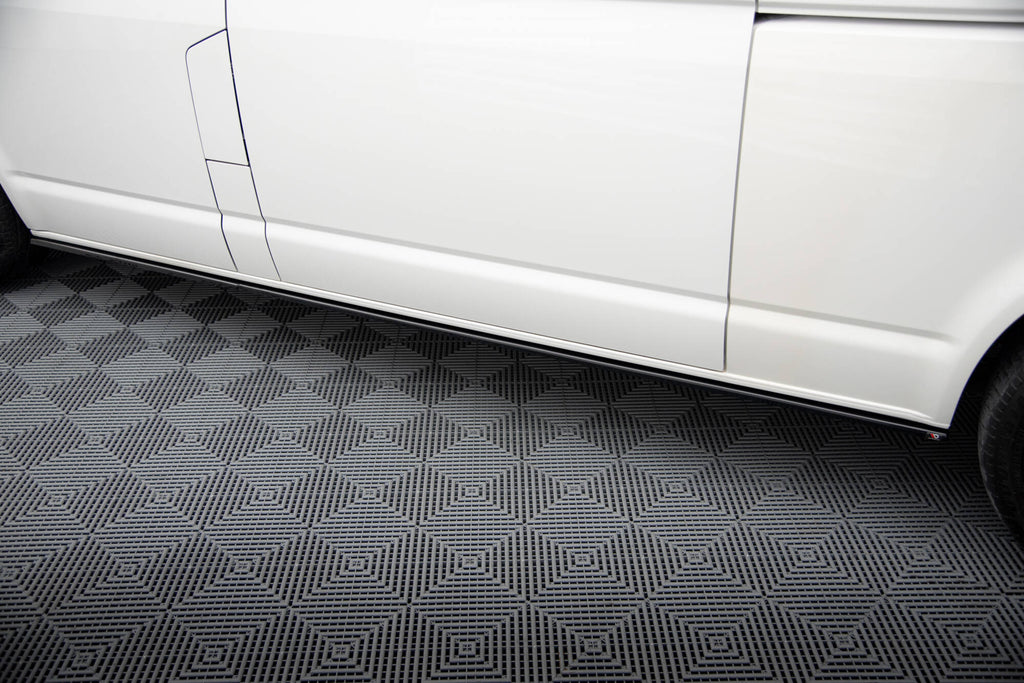 Maxton Design Street+ Seitenschweller Leisten passend für VW T6.1 Long schwarz Hochglanz