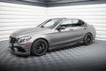 Maxton Design Street+ Seitenschweller Leisten passend für Mercedes-AMG C63 Limousine / Kombi W205 Facelift schwarz Hochglanz
