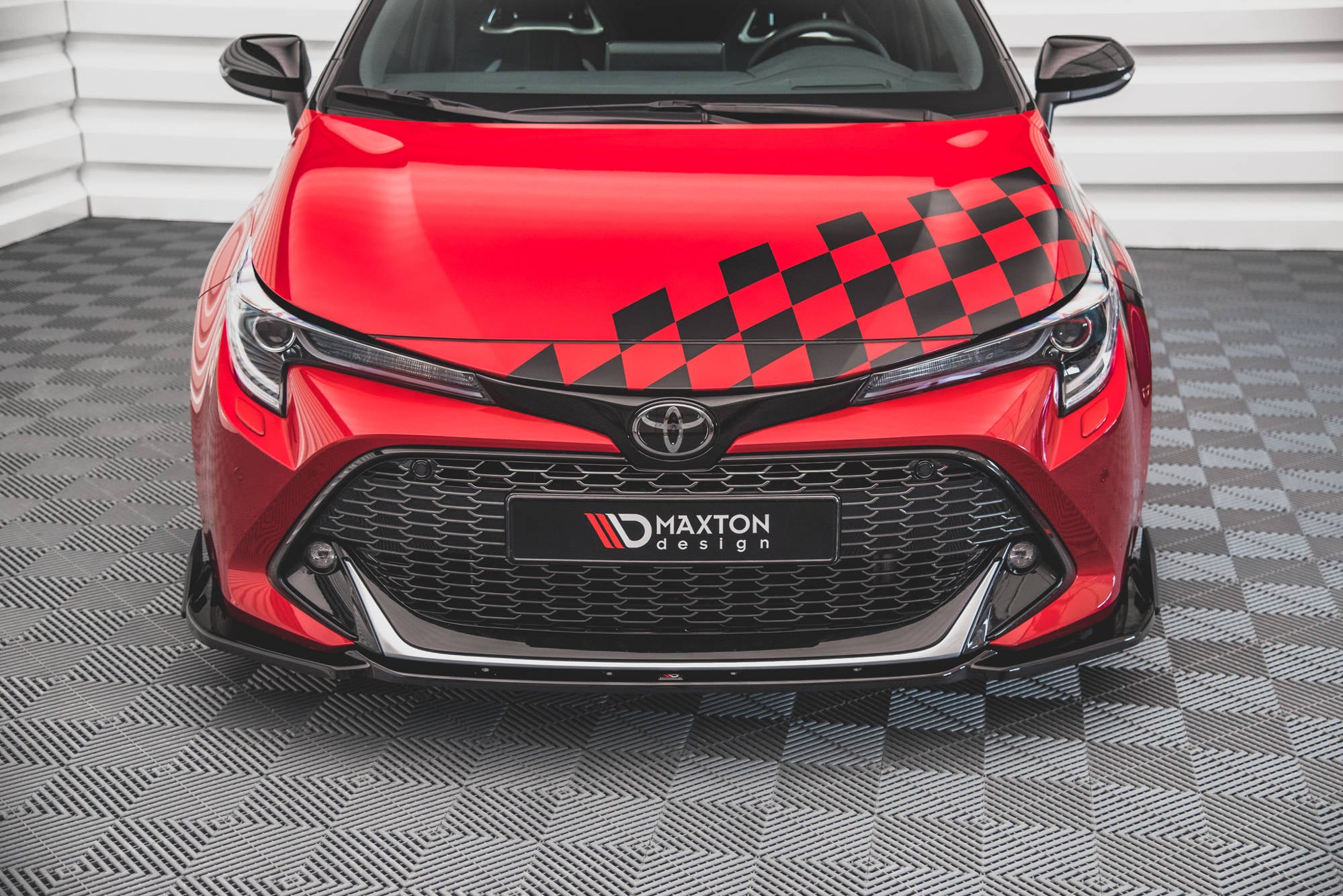 Maxton Design Street+ Spoilerlippe Front Ansatz V.1 + Flaps passend für Toyota Corolla GR Sport XII