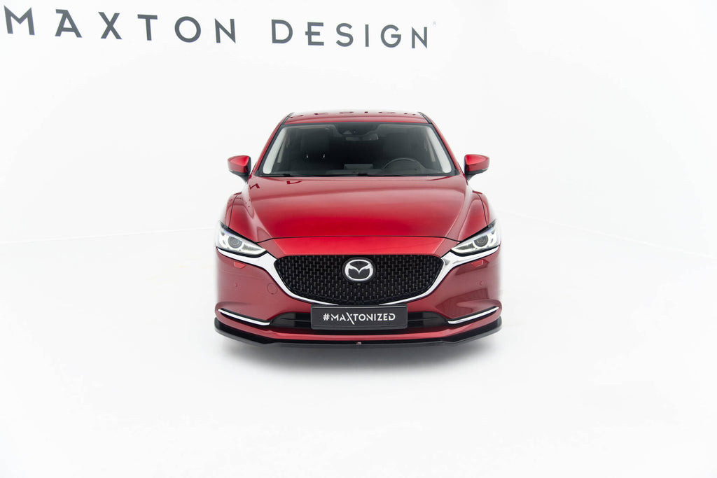 Maxton Design Street+ Spoilerlippe Front Ansatz V.1 passend für Mazda 6 Mk3 Facelift schwarz Hochglanz