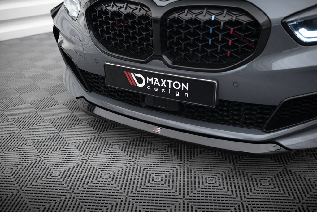 Maxton Design Street+ Spoilerlippe Front Ansatz V.2 passend für BMW 1er M-Paket/ M135i / 128ti F40 schwarz Hochglanz
