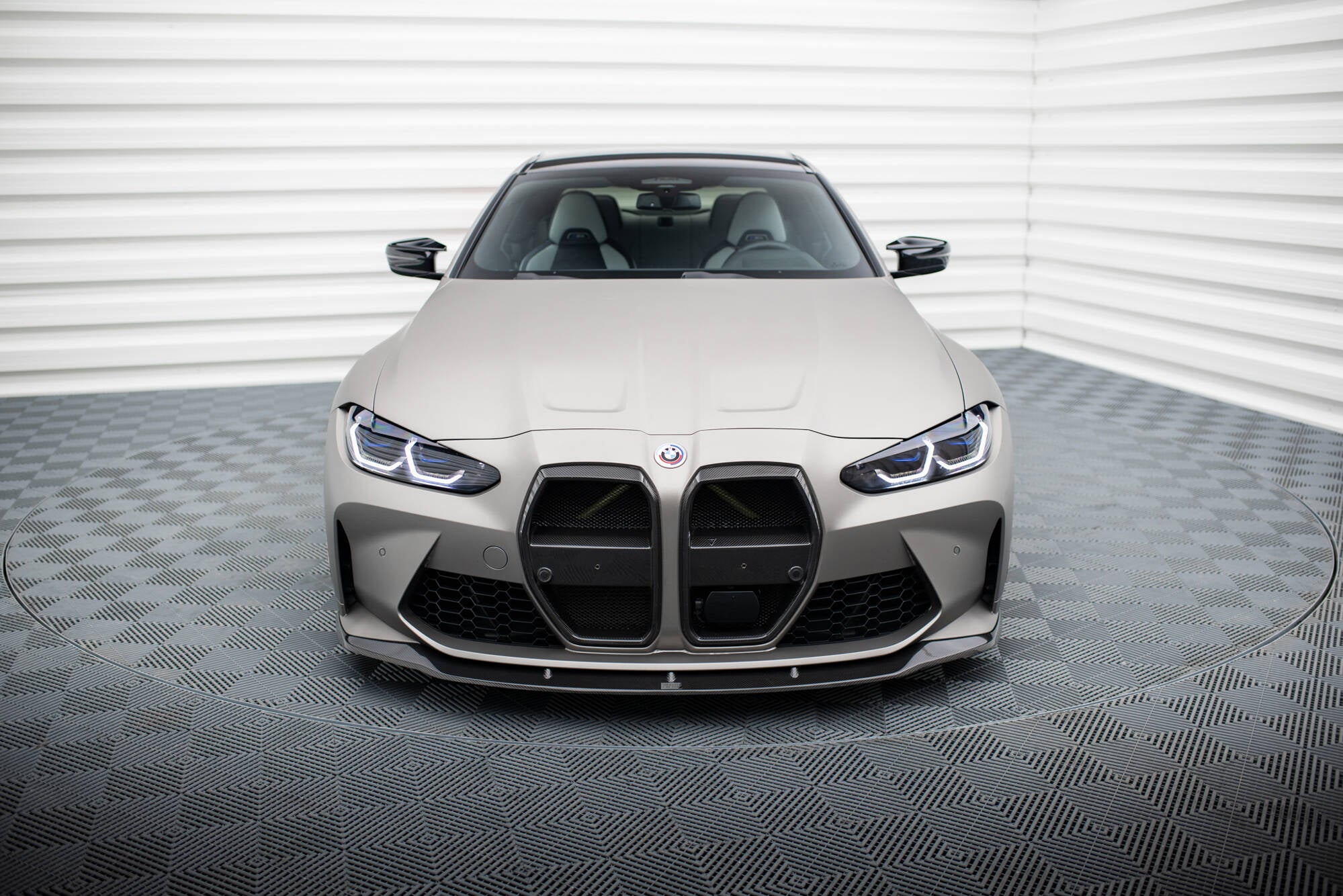 Maxton Design Prepreg Carbon Fiber Street+ Spoilerlippe Front Ansatz V.3 passend für BMW M4 G82 / M3 G80