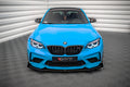Maxton Design Street Pro Street+ Spoilerlippe Front Ansatz passend für + Flaps passend für V.1 + Flaps BMW M2 Competition F87 schwarz Hochglanz