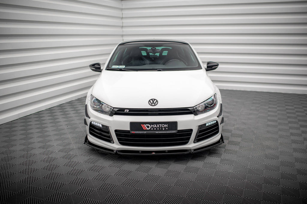 Maxton Design Street+ Spoilerlippe Front Ansatz V.3 + Flaps passend für VW Scirocco R Mk3
